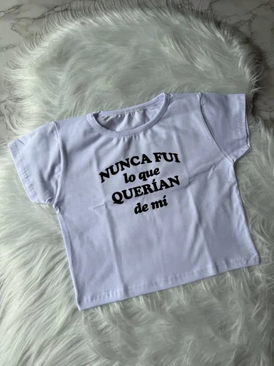 Baby téa musculosa Blanca Lali talle único abarca hasta el talle 3 de adulto (talle M)