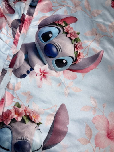 Pantalón de modal stitch rosa y celeste talle 8