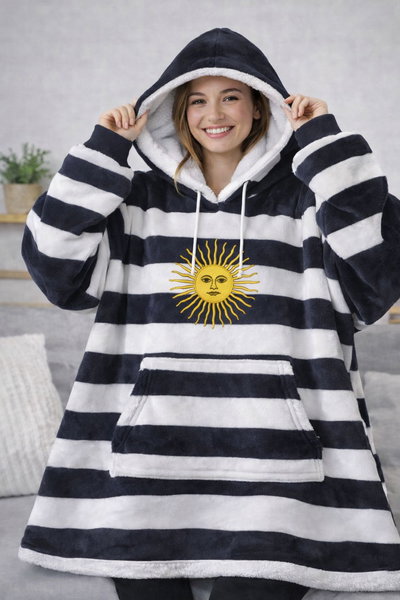  PRE-VENTA Buzón manta Argentina negro y blanco 