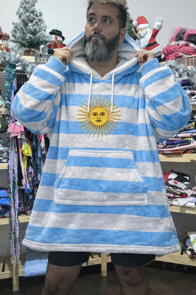 PRE-VENTA Buzón manta Argentina celeste y blanco 