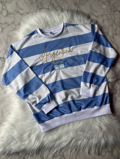 Buzo rústico Argentina rayas 