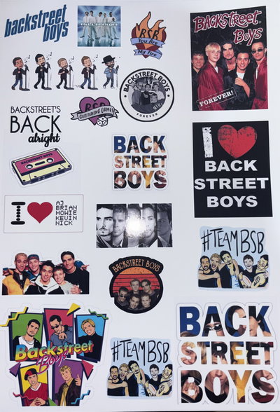 Plancha de stickers backstreet boys
