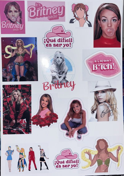 Plancha de stickers Britney spears