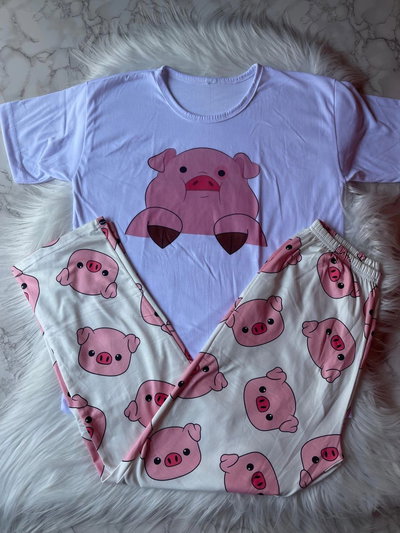 Pijama cerdito otoño talle 58/60
