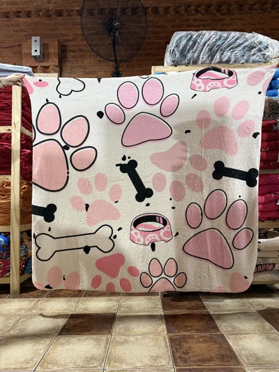 Manta perritos hueso 
