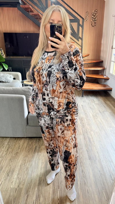 Pijama perritos talle 64/66 
