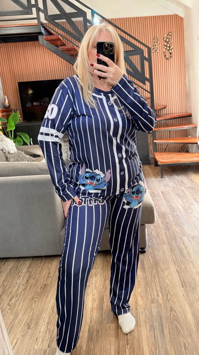 Pijama “camisero” Stitch talle 64/66 