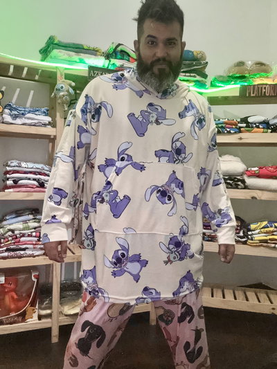 Buzón manta de plush Stitch amarillo 