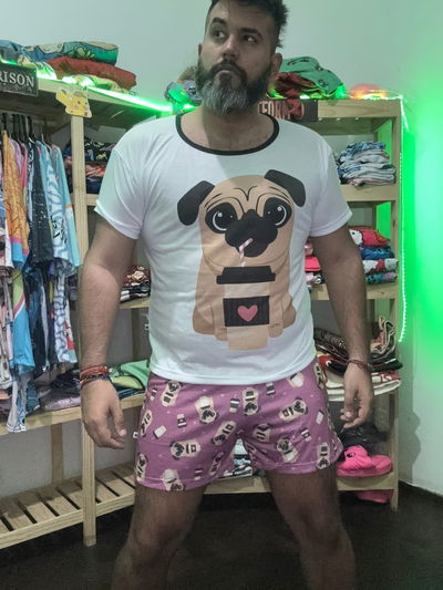 Pijama de verano talle 52/54 perro pug