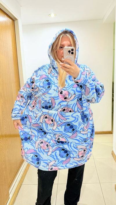 Buzón stitch azul 2 manta abarca hasta el talle 8 