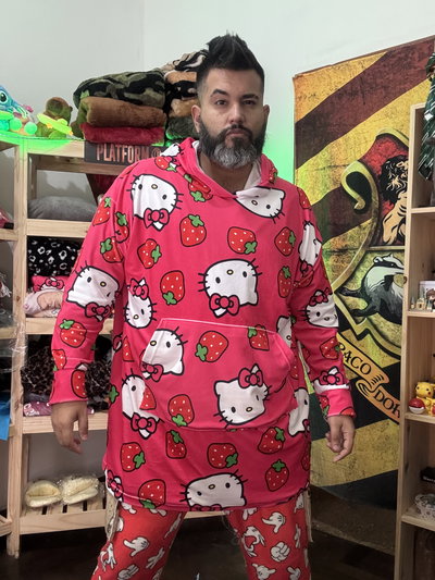 Buzón manta de plush kitty frutilla 