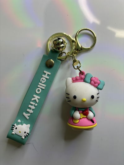 Llavero kitty rosa y celeste