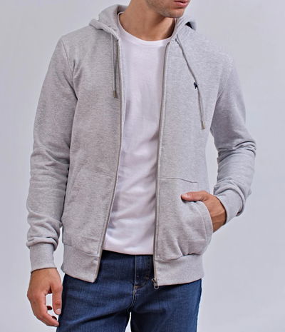 Campera de frisa gris