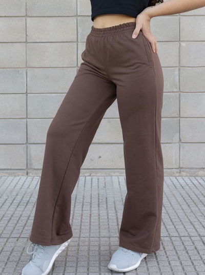 Jogging palazo marrón