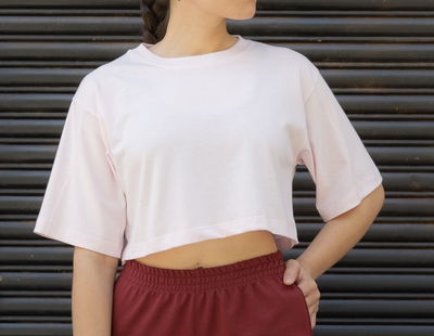 Remera boxy fit rosa