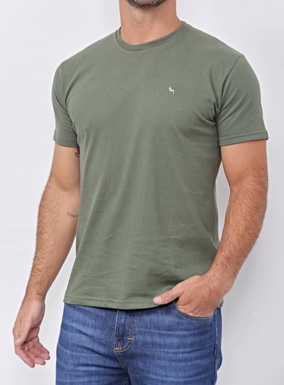 Remera básica verde oliva