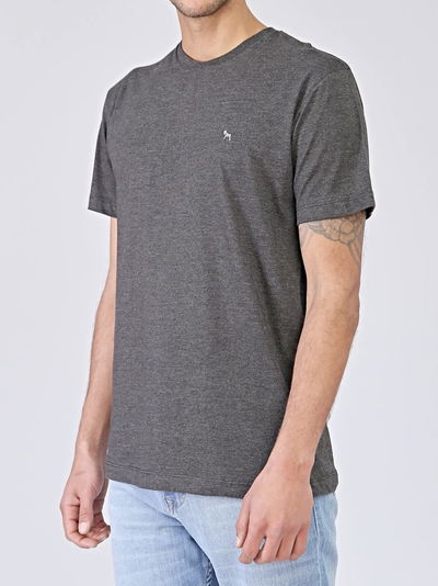 Remera básica negro melange