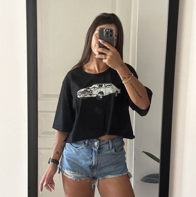 Remera crop top car