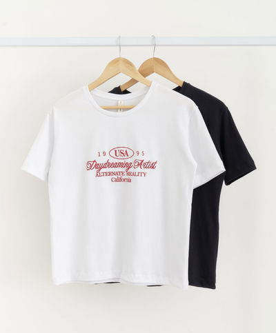 Remera blanca algodón USA