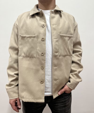 Camisaco de paño beige