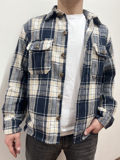 Camisaco cuadrillé azul