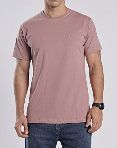 Remera básica rosa viejo