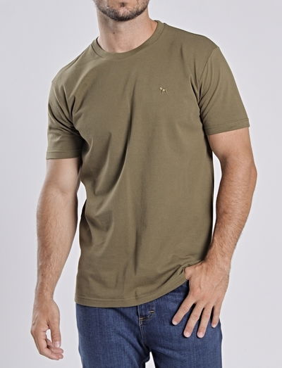 Remera básica verde militar