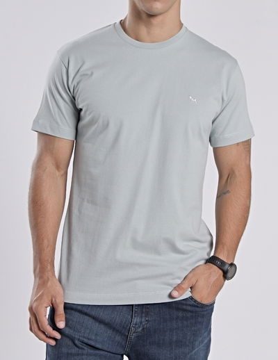 Remera básica niebla