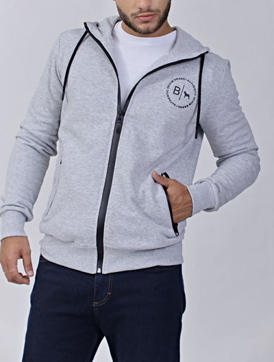 Campera cierres engomados gris