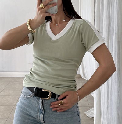 Remera verde pistacho