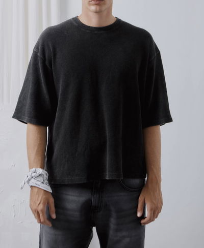 Remera boxy fit waffle