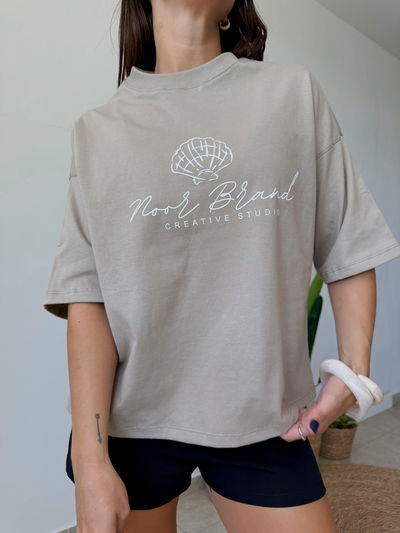 Remera visón estampada