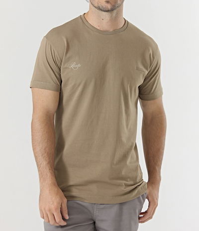 Remera estampada café