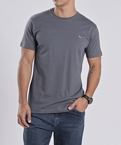 Remera básica gris grafito