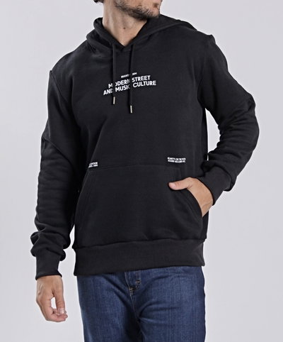 Buzo canguro de frisa estampado P1806