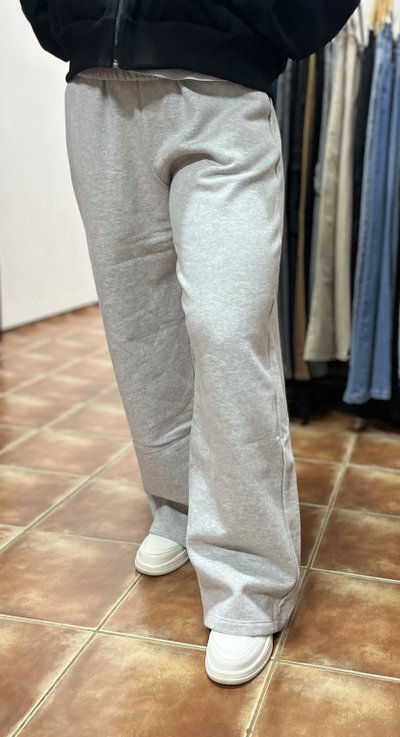 Jogging frisado gris claro P1285