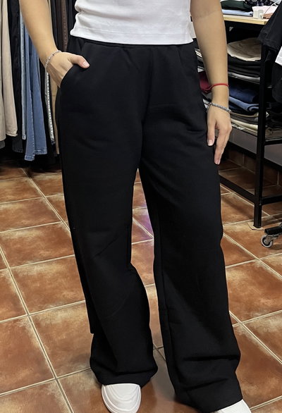 Jogging frisado negro P1284