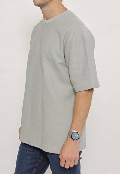 Remera oversize espiga gris