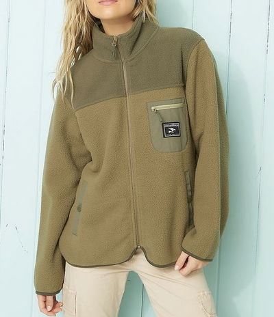 Campera de polar verde