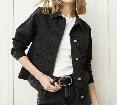 Campera Denim negra