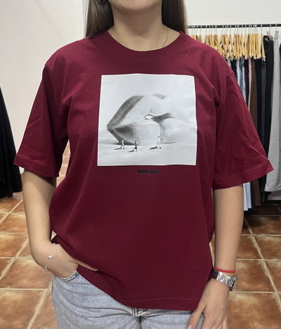 Remera boxy estampada