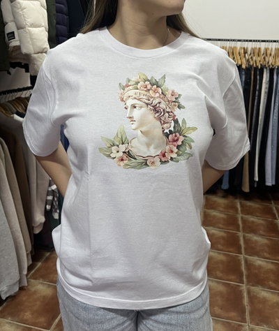 Remera boxy estampada
