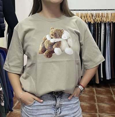 Remera boxy estampada