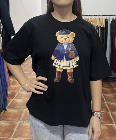 Remera boxy estampada