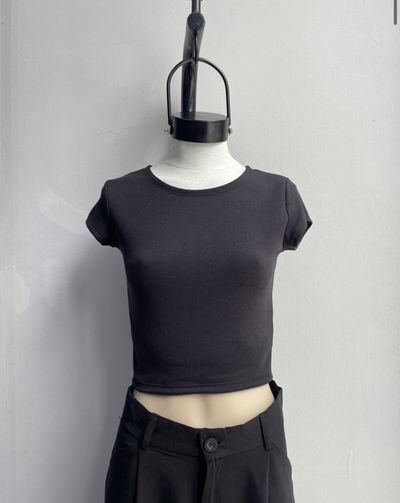 Remera ribb brush negra