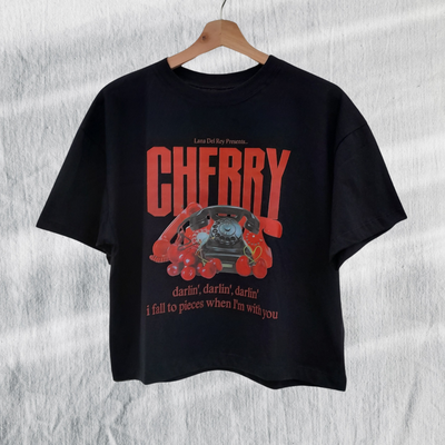 Remera crop Cherry