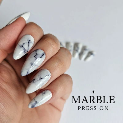 Marble Press On - Carrara