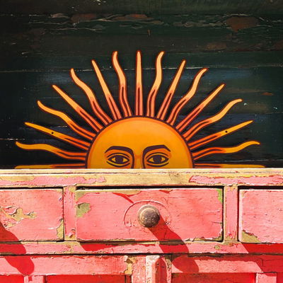 Cartel Sol, pintado a mano 
