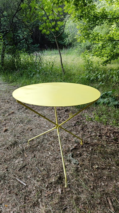 Mesa redonda 80 Cm Color Amarilla