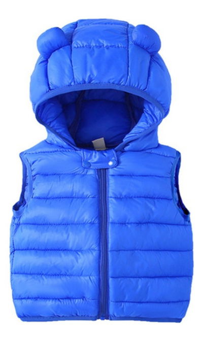 Chaleco Puffer Osito Azul